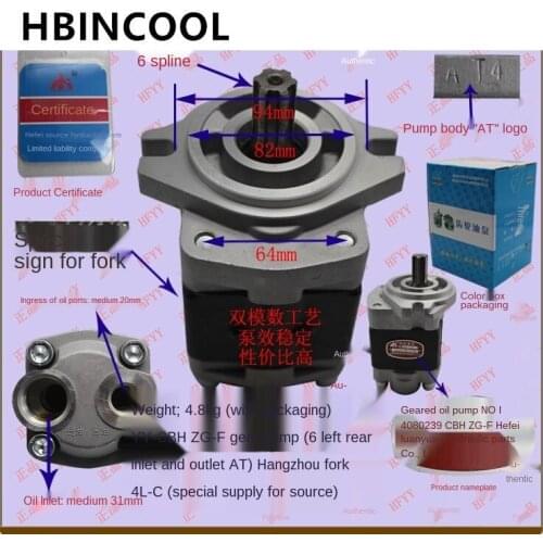 For Hydraulic Pump Hydraulic Oil Pump Gear Oil Pump Gear Pump CBHZG-F36-ALH6L-AT Hangzhou Forklift 4L high quality accessories