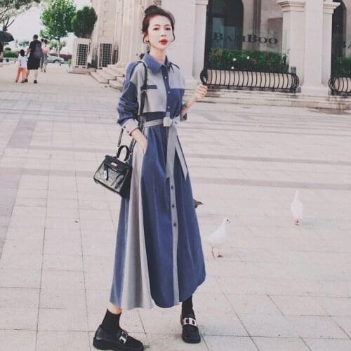 Elegant Women Dress Spring Autumn Maxi Dress Female Vestidos Striped Vintage Dress Korean Style Womens Clothes 2021 WPY2287