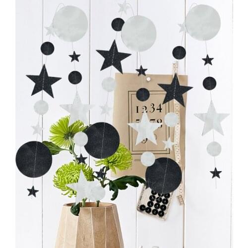 1pcs Graduation Classroom Party Birthday Party Layout Decoration Garland Stars Moon Window Christmas Wedding Decoration Banner
