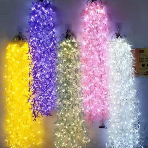 Half-Wall Chlorophytum Home Decoration Garden Decoration Christmas Products Wedding Holidays Curtain LED Lights