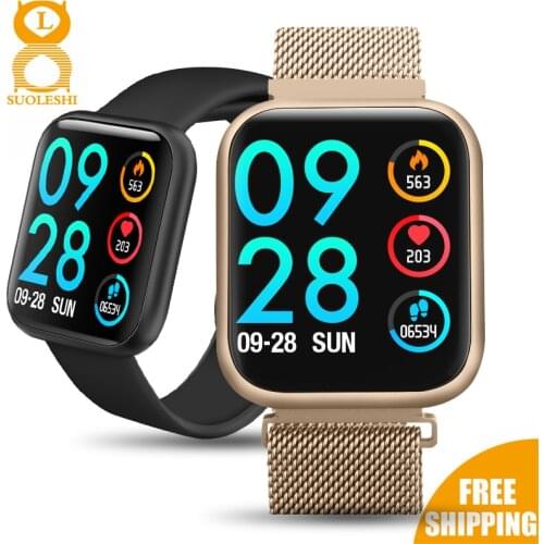 Hot Sale P80 Smart Watch Women IP68 Waterproof Heart Rate Monitor Fitness Tracker Blood Pressure Smartwatch VS B57 P68 S226