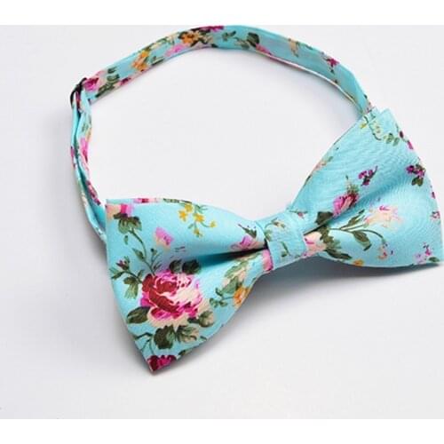 Ikepeibao Mens Green Bow Tie Cotton Yellow Floral Neckwear Bowties For Men Red Wedding Party Fashion Accessories