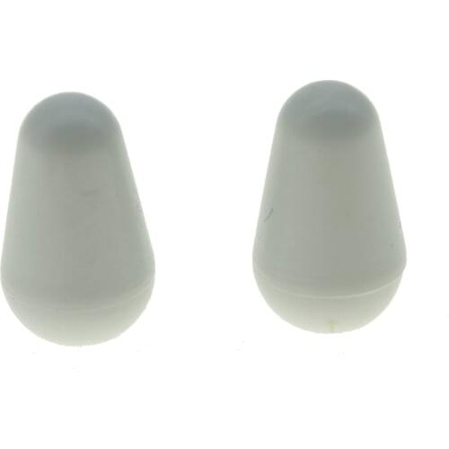 KAISH 2pcs ST Pickup Switch Tip Knob USA Size Caps for American White
