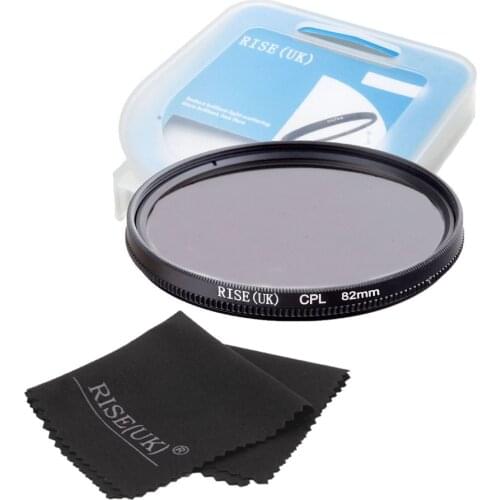 82mm Circular Polarizing CPL Filter+ case +cloth for Canon 1000D 650D 600D 550D 500D Rebel T4i T3i T3 T2i 18-55mm Lens