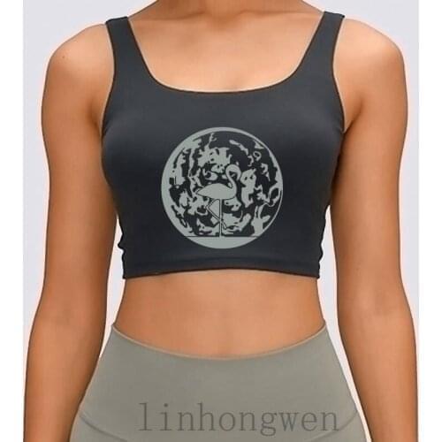 Moon Flamingo Beach Sea Vacation Vacations Bird Women Tank Top Trend Original Round Neck Personalized Funny Crop Top