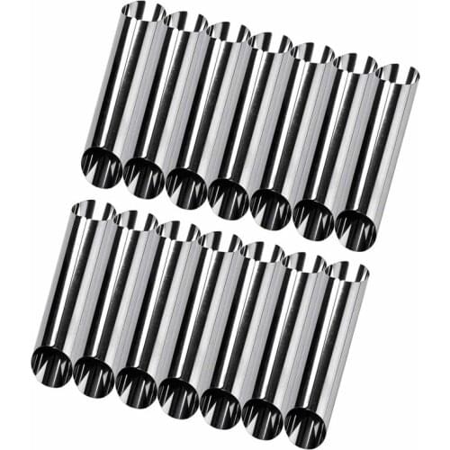 Set Of 14 430 Stainless Steel Tubes Cannoli Pastry Forms Molds-5 Inch