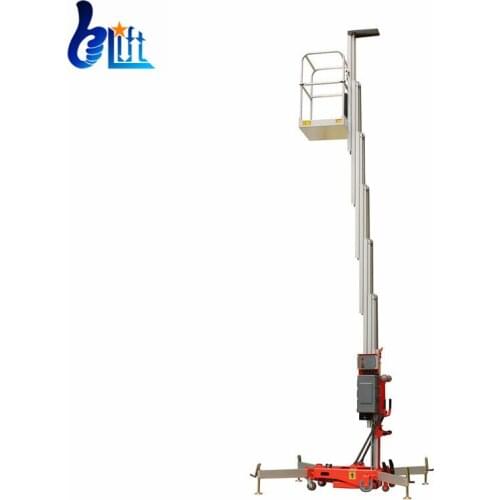 Wholesale 10.4m Load 136kg High End Single Mast Aluminum Work Platform Hydraulic High Lift Jack