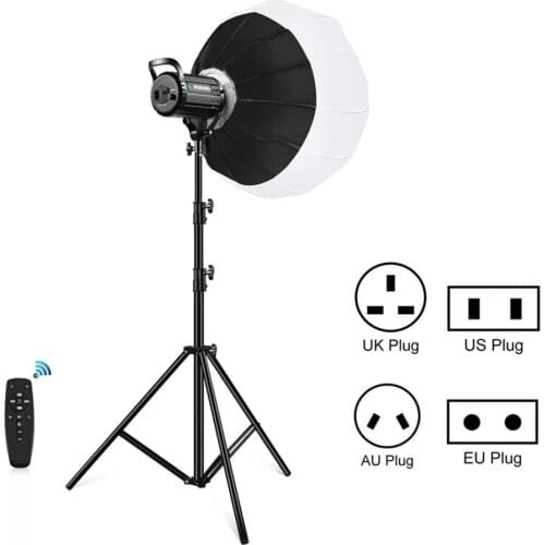 PULUZ 150W 100W 5600K Studio Video Light + 2.8m Light Holder + 65cm Foldable Lantern Softbox Photography Kit US EU AU UK Plug