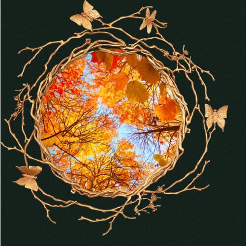 Light luxury European Style Hanging Mirror Home Decoration Mirror Dackground Wall Mirror Creative Mirror Porch Wall Decoration