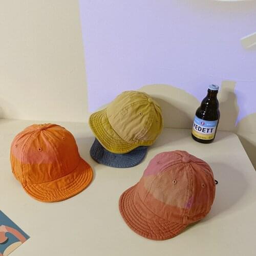 Simple Childrens Hat Solid Color Toddler Baby Cap Korean Version Kids Soft Eaves Baseball Caps Hip Hop Boy Girl Snapback Hats