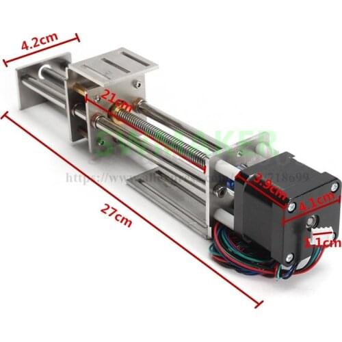 SWMAKER 50mm/150mm Slide Stroke CNC Z Axis slide Linear Motion + NEMA17 Stepper Motor For Engraving Machine