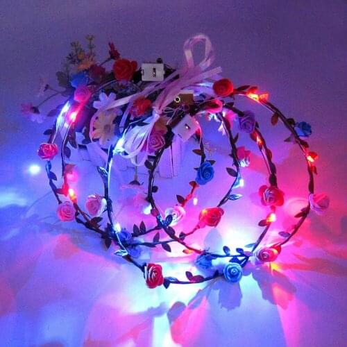 Luminous wreath toy/ headdress colorful lights flash/luminous toys/crystal ball/baby toys for children