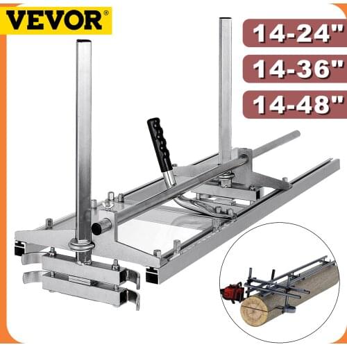 VEVOR Chainsaw Mill Planking Milling 24 36 48 Inch Guide Bar Wood Lumber Cutting Portable Sawmill Aluminum Steel Chain Saw Mill