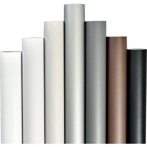 Waterproof Self-Adhesive Bedroom Warm Wallpaper Pure Gray Wall Stickers Student Dormitory Decoration Furniture Renovation Film