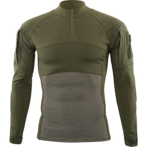 Military Combat T Shirt Men Assault Tactical Tops Tees Male Camouflage US Army Airsoft Paintball Outdoor Long Sleeve Clothes