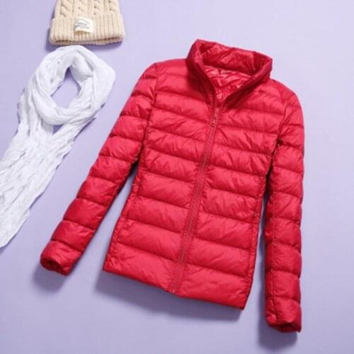 Women Bomber Jacket Light Ultra-thin Style Spring Autumn Female Slim Short Coat Warm Duck Down Plus Size 7XL Factory Outlet