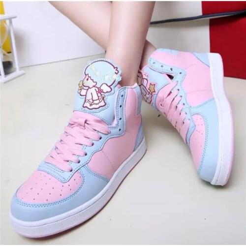 Anime Cosplay Japanese Sweet Lolita Shoes Round Head Flats Heel High Kawaii Shoes Loli Cos Women Sweet Girls Loli Sports Shoes