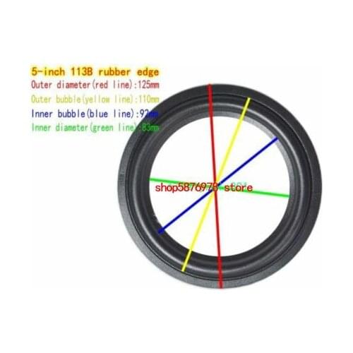 1pcs 5" inch Speaker Rubber Edge Speaker Surround HiFi Audio repair Parts