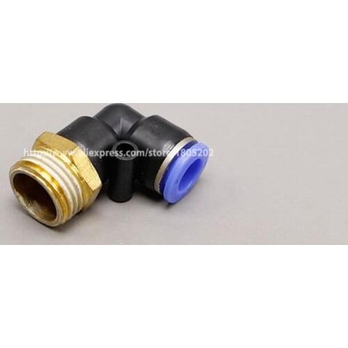 10Pcs/lot PL10-04 Pneumatic Fitting L Series 1/2" (DN15) Male Thread Quick Connector to 10mm PU Tube