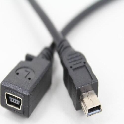Wholesale 27cm USB Mini 5 Pin male to Mini 5pin female data Adapter leads cord Cable 200pcs/lot