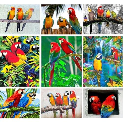 5D DIY Diamond Painting Animal Handmade Parrot Rhinestone Picture Full Square/Round Diamond Embroidery Mosaic Decoration Kit