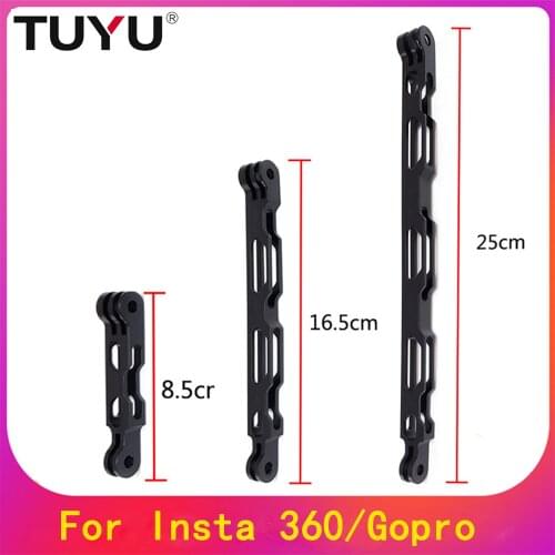 TUYU Aluminium Extension Rod Arm Lengthened Selfie Bracket With1/4 inch Tripod Adapter Set For insta360 One R X Gopro Max Camera