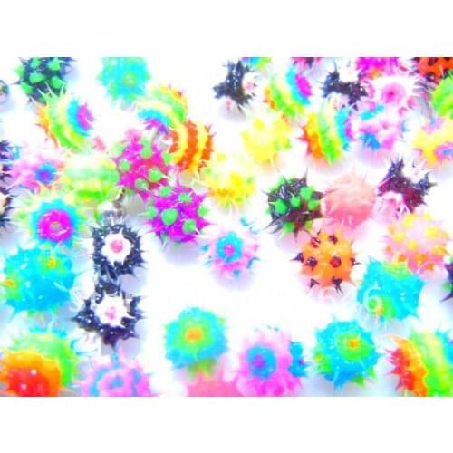 Free shippment 100pcs/lot Spike Koosh Ball Replacement for Tongue Barbells Body piercing jewelry