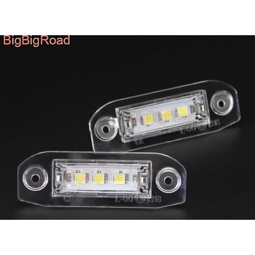 BigBigRoad Car License Plate Lights Number Frame Light For Volvo V70 XC70 XC 70 V40 C70 S40 S60 S80 V60 S80L S60L S40L XC60 XC90
