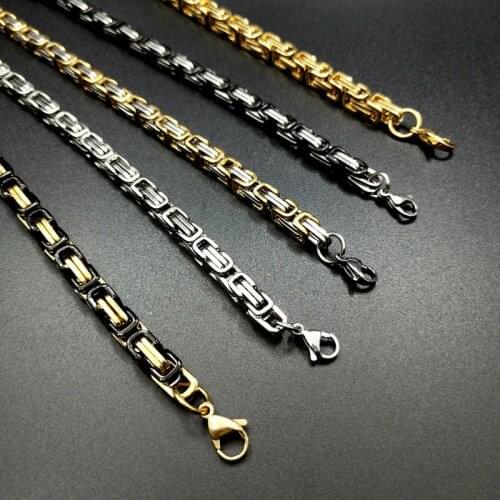 Necklace Beautiful 1PC High Quality Hot Sale Chain Stainless Steel Punk Gifts Byzantine Party Graceful