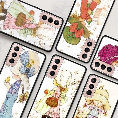 Sarah Kay Pattern Phone Case For Samsung Galaxy S20 FE S21 Ultra 5G S8 S9 S10 Plus S10e S7 Edge Black Soft TPU Cover Coque