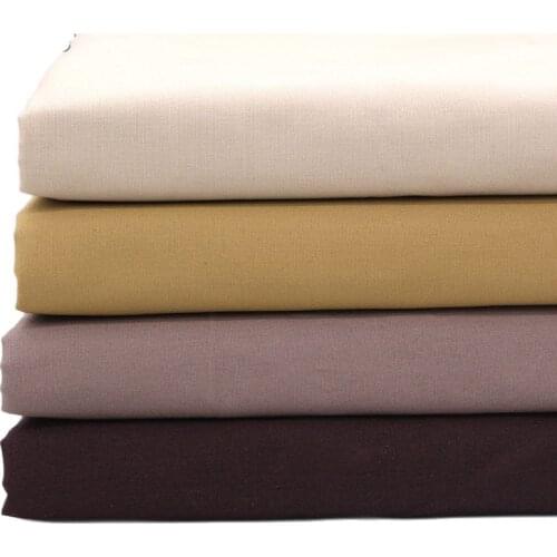 Pure Chocolate Cotton Fabric Cloth Sewing DIY Patchwork Tissue Home Textile Woven Telas Tecido