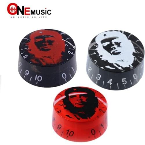 4pcs colorful platic Speed Control Knobs for Electric Guitar Guitar Pots Tone Volume Knobs Buttons with Guevara Che