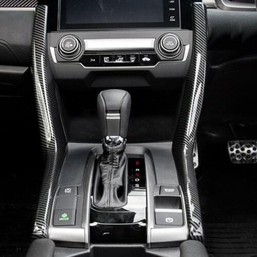 Car interior carbon fiber central control decorative stickers modified accessories supplies For Honda Civic 10th 2016-2020