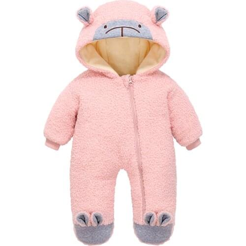 Kids Baby Winter Jumpsuit for Girls Newborn Cotton-padded Clothes for Boys Infants Clothes Overall Children Baby Cotton Romper