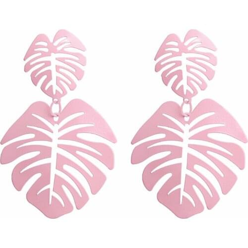 New Bohemian tree leaves long pendant Acrylic earrings Multi-color Statement Women fashion Plant Jewelry luxury Acrylic Jewelry