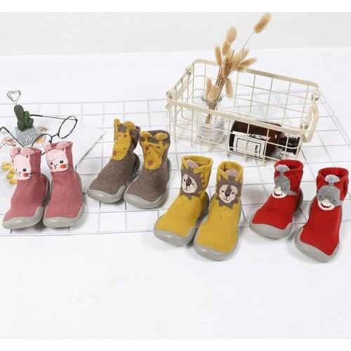 0-5 Years Old Baby Girl Boy Floor Sock Shoes Nonslip Baby Toddler Shoes Soft Rubber Soles Socks Shoes Cartoons Newborn Shoes