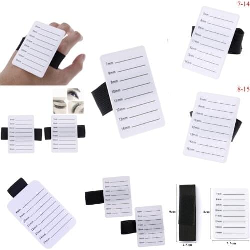 7-14mm/8-15mm Fake Eyelash Tray Strip Stand Individual Eyelash Extensions Hand Plate Eye Lash Grafting Stand Palette Makeup Tool