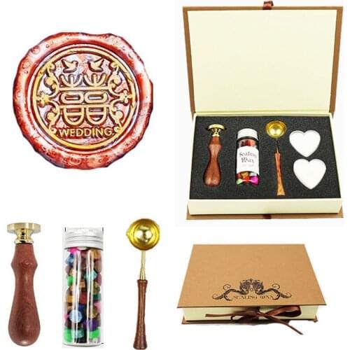 Double Happiness Couple Birds Wax Seal Stamp Gift Packing Greeting Card Love Letter Party Invitation