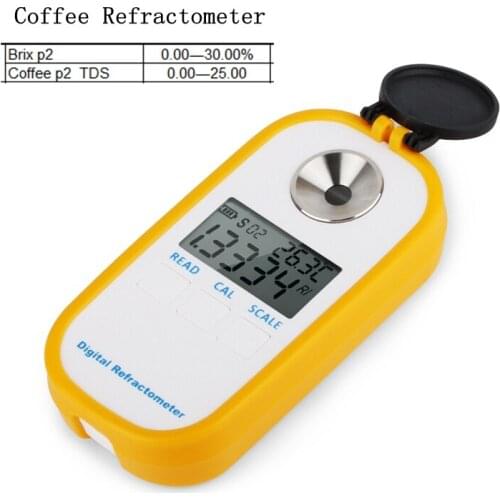 Electronic Coffee Refractometer 0-30% Brix Sugar Meter TDS 0-25 Coffee Concentration Meter Coffee Refractometers Measure Tools