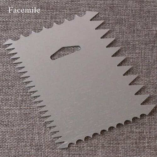 Facemile Aluminum Cake Cream Scraper Baking Tool Cake Decorating Tool Serrated Edge Sugarcraft Pastry Tools 52113