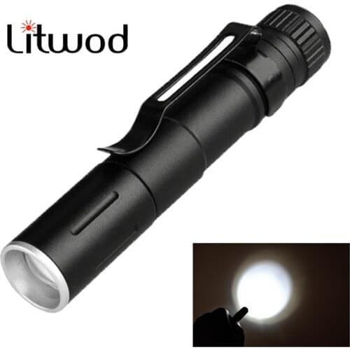 Mini LED Flashlight Waterproof Torch Zoomable Lanterna AAA Battery for Camping Emergency Bulbs Zoom 7W Q5 1000LM