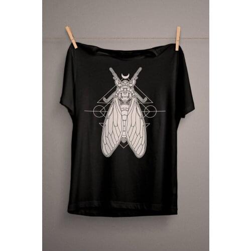 Cicada Entomology Gothic t-shirt women 100% Cotton funny graphic camisetas grunge tumblr hipster Fashion unisex tee top tshirt