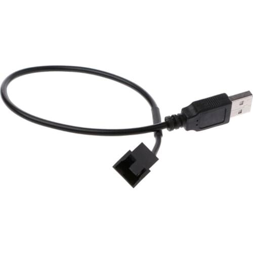 USB 2.0 A Male To 3-Pin/4-Pin Connector Adapter Cable For 5V Computer PC Fan