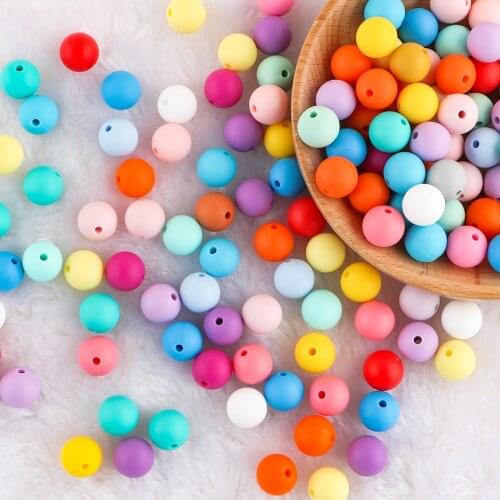 Kovict 9mm 100pcs Round Silicone Beads Perle Silicone TeethingFor Jewelry Making Baby Products DIY Silicone Rodend