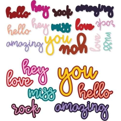 Metal Cutting Dies Decorative All About You Word For DIY Scrapbooking Embossing Album Paper Cards Dies 2021 New