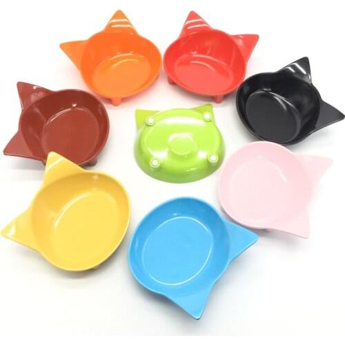 Cute Cat-Shaped Single Bowl Creative Anti-Slip Feeding Food Tool Kitten Feeder Dog Outdoor Travel Pet Drinking Water
