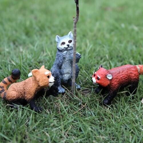 Mini Simulation hamster Badger raccoon Anteater Beaver Bear forest wild animal model action figure PVC toy Gift Cake Decorate