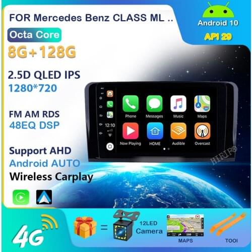 IPS 6+128G Android DSP Car Multimeida GPS radio Player For Mercedes Benz CLASS ML W164 X164 ML350 ML300 GL500 ML320 ML280 GL350
