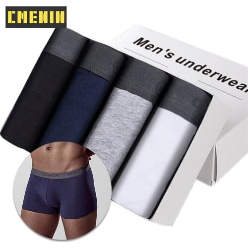 4pcs Boxer Shorts Underpants Man Mens underpants Men Boxer Homme Cotton Comfortable Mens Shorts u convex pouch High Quality
