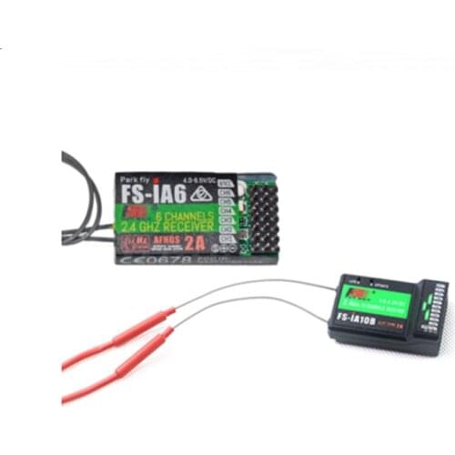Original Flysky ia6b ia6 ia10b FS-IA6/FS-IA6B/FS-IA10B 6CH 2,4G antena Dual RC receptor para Flysky FS-I6 FSI6 FS-i6 fs-ia10b